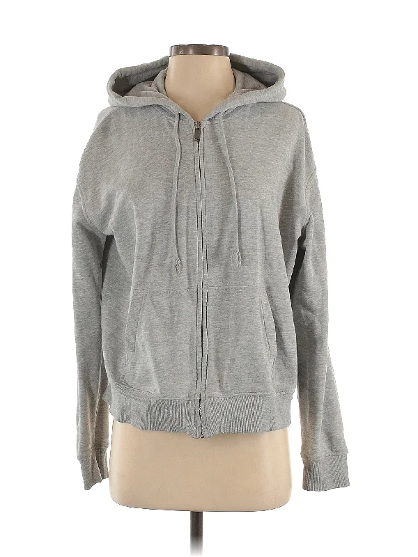 Zip Up Hoodie Hoodie with Drawstring Waist Adjustable Fitted