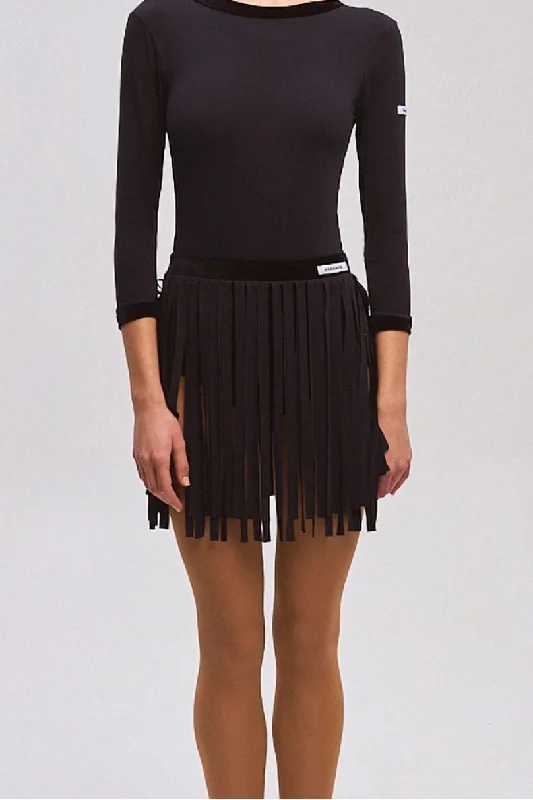 ONDANCE Ella Black Latin Skirt for Women and Girls with Wide Fringe Pra 1319 velvet skirt rich ONDANCE Ella Black Latin Skirt for Women and Girls with Wide Fringe Pra 1319 velvet skirt rich