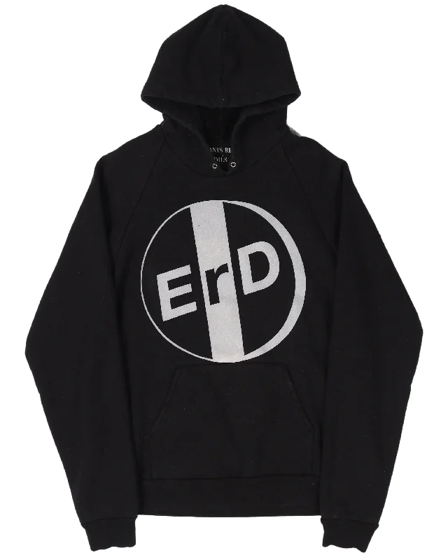 ERD Logo Hoodie Hoodie with Ribbed Cuffs Snug Fit Comfort