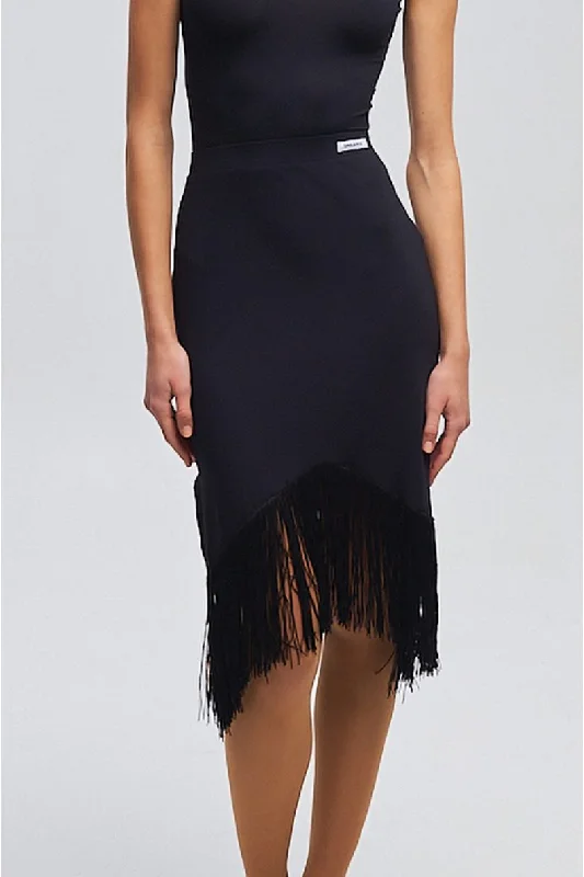 ONDANCE Masha Black Latin Practice Skirt for Women and Girls with Long Fringe Pra 1325 chiffon skirt flowing ONDANCE Masha Black Latin Practice Skirt for Women and Girls with Long Fringe Pra 1325 chiffon skirt flowing