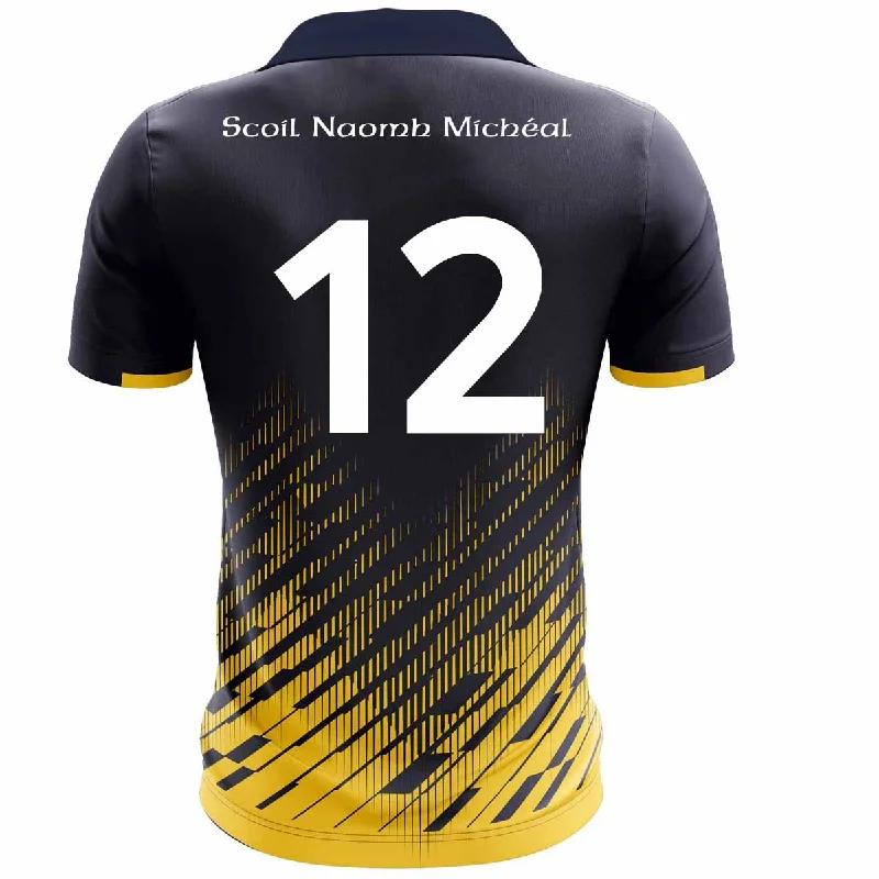 Mc Keever St. Michael's N.S Numbered Playing Jersey - Adult - Navy/Saffron Player Fit Beige Jersey Tee Mc Keever St. Michael's N.S Numbered Playing Jersey - Adult - Navy/Saffron Player Fit Beige Jersey Tee