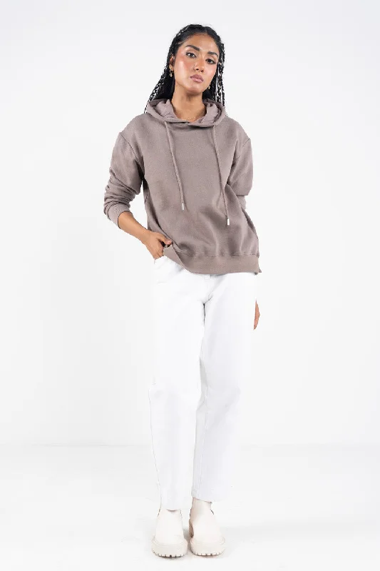 Fleece Hoodie Hoodie with Crew Neck Simple Timeless