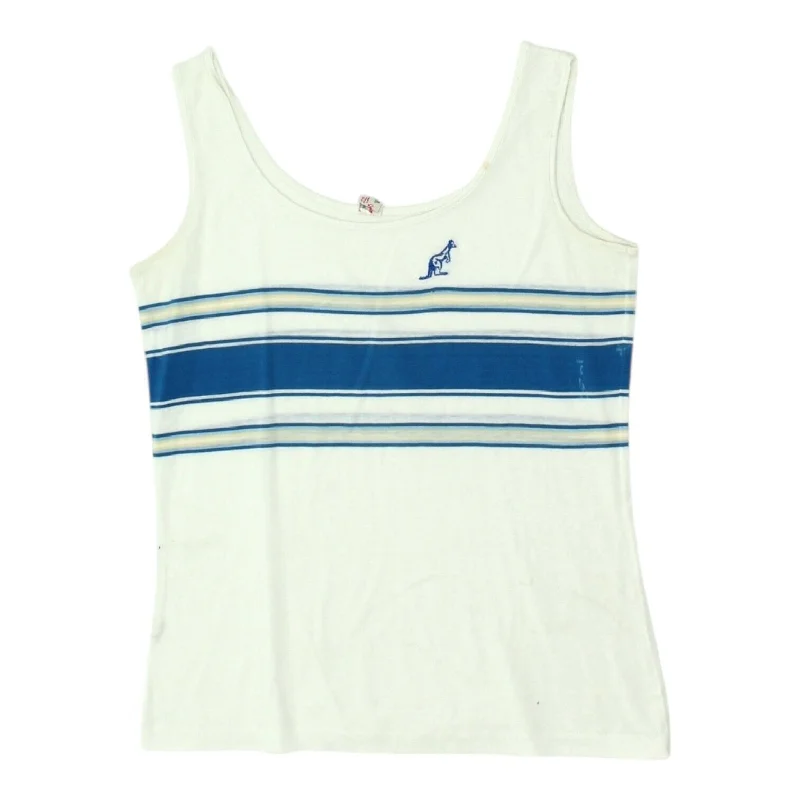 Australian L'Alpina Womens White Vest Tank Top | Vintage 90s Designer Sportswear chic tank top