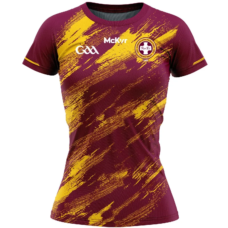 Mc Keever St Maurs GAA Training Jersey - Womens - Maroon/Amber Casual Weekend Jersey Tee Mc Keever St Maurs GAA Training Jersey - Womens - Maroon/Amber Casual Weekend Jersey Tee