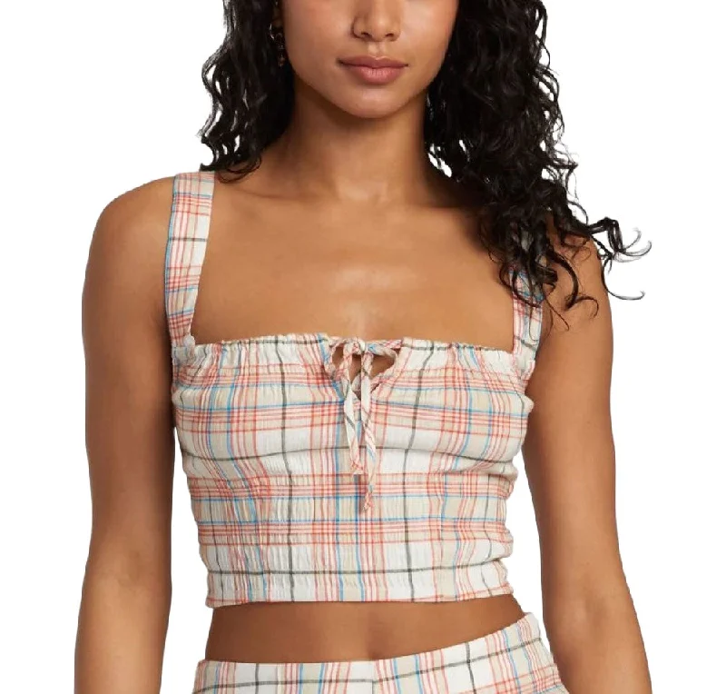 RVCA Womens Bella Crop Tank Top strapless tank top