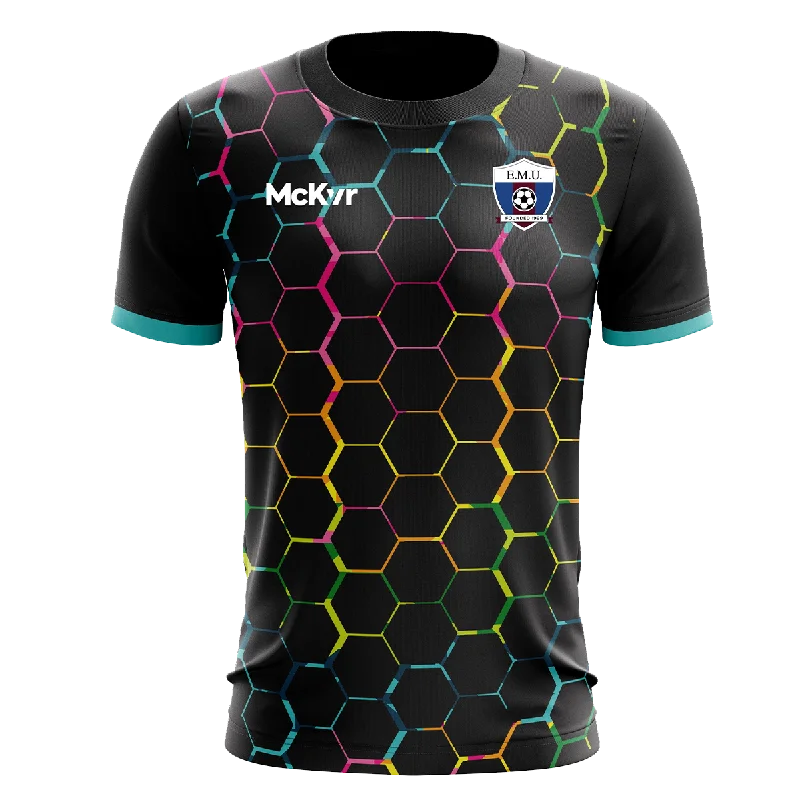 Mc Keever East Meath United FC Goalkeeper Jersey - Adult - Black/Multi Player Fit One Shoulder Jersey Shirt Mc Keever East Meath United FC Goalkeeper Jersey - Adult - Black/Multi Player Fit One Shoulder Jersey Shirt