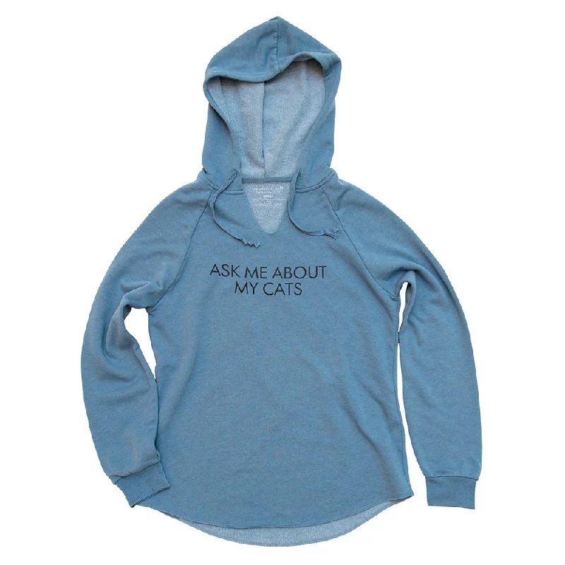 Ask About My Cats Beach Hoodie Hoodie with Toggle Buttons Decorative Unique