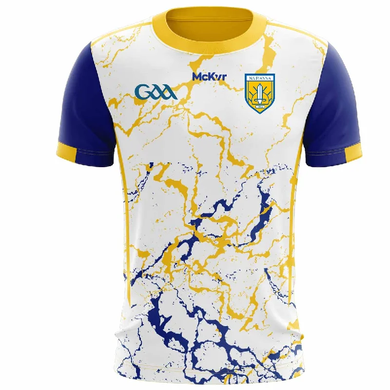 Mc Keever Na Fianna Dublin Training Jersey Design 1 - Adult - White Player Fit Sophisticated Jersey Tee Mc Keever Na Fianna Dublin Training Jersey Design 1 - Adult - White Player Fit Sophisticated Jersey Tee