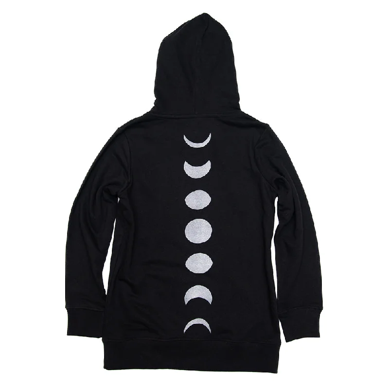 Moon Phases Women's French Terry Hoodie Hoodie with Lining Warm Insulated