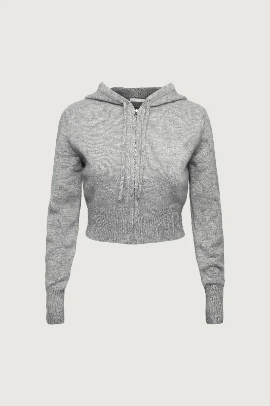 KNIT ZIP-UP HOODIE Hoodie with Mesh Breathable Sporty