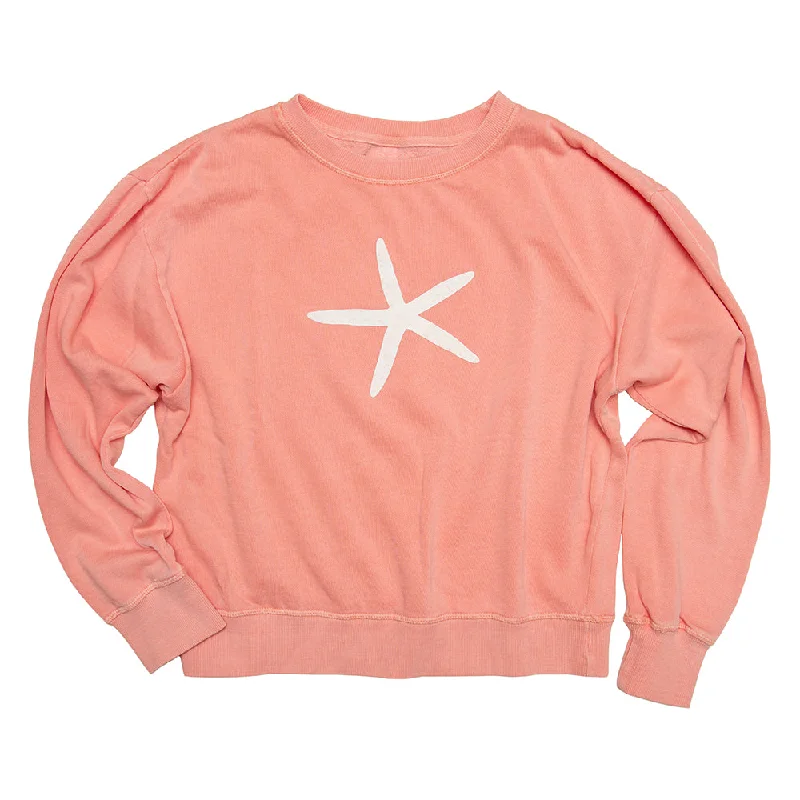 Sea Star Sweatshirt Hoodie with Illustration Artistic Creative