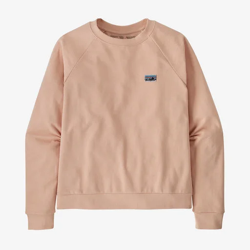 Women's Patagonia | Organic Certified Cotton Crew Sweatshirt | Pink Hoodie with Typography Text Message