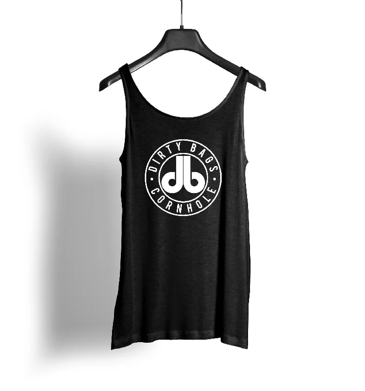 Women's Tank Top - Black with White db glitter tank top