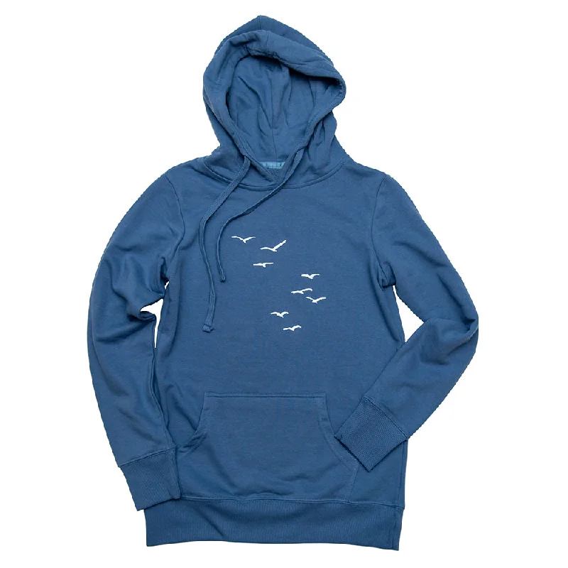 Seagulls Women's French Terry Hoodie Hoodie with Typography Text Message