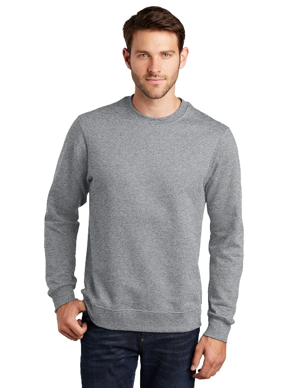 Men's Fleece Crewneck Sweatshirt Hoodie with Rolled Sleeves Casual Relaxed