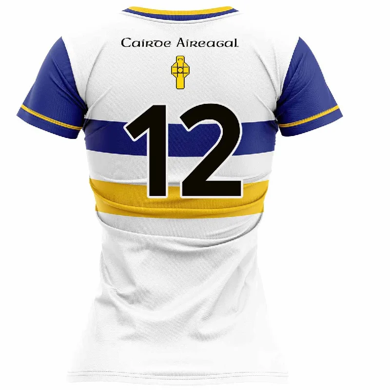 Mc Keever Errigal Ciaran GAA Numbered Home Jersey - Womens - White/Royal Animal Print Jersey Tee Mc Keever Errigal Ciaran GAA Numbered Home Jersey - Womens - White/Royal Animal Print Jersey Tee