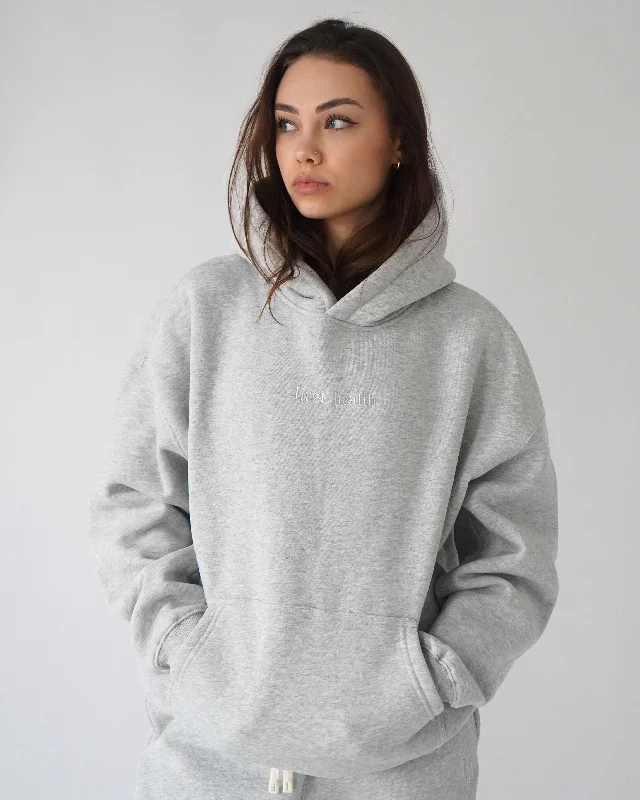 Legacy Hoodie - Heather Gray Hoodie with Frayed Bohemian Relaxed