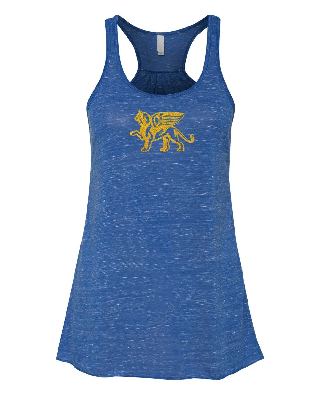 Flowy Gold Lion Tank Top sheer tank top