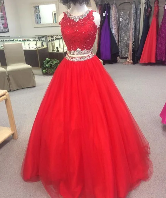Charming Beaded Red Prom Dress, Long Prom Dresses, Sexy Red Tulle Evening Dress cg24217 Charming Beaded Red Prom Dress, Long Prom Dresses, Sexy Red Tulle Evening Dress cg24217