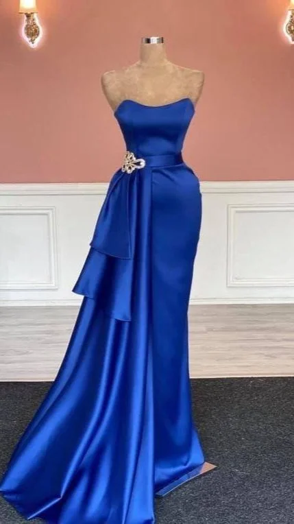 Royal Blue Mermaid Long Prom Dress      cg24464