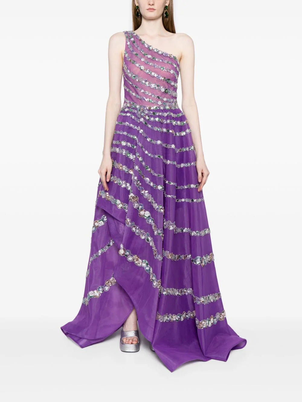 Violet & Multicolour beading
