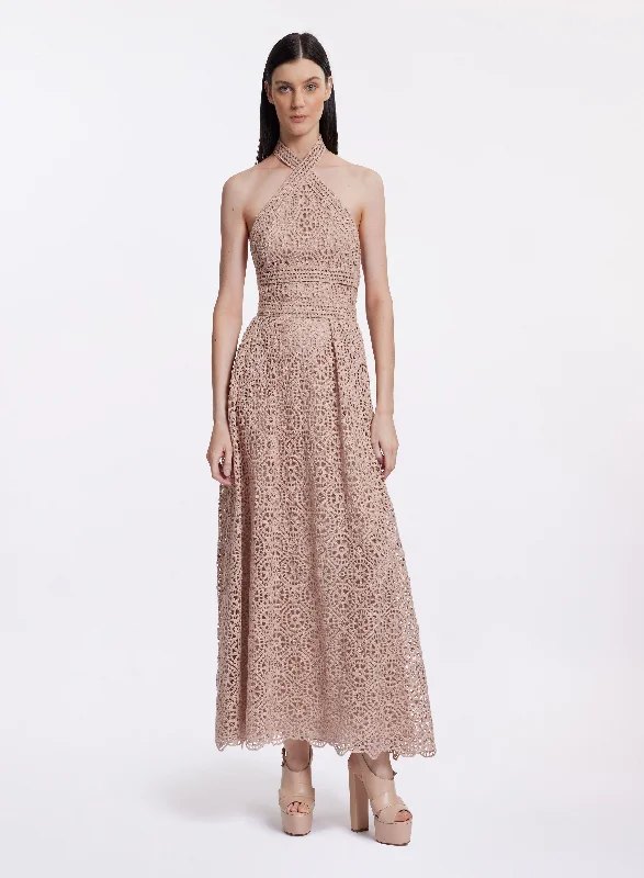 Macramé Halter Neck Dress