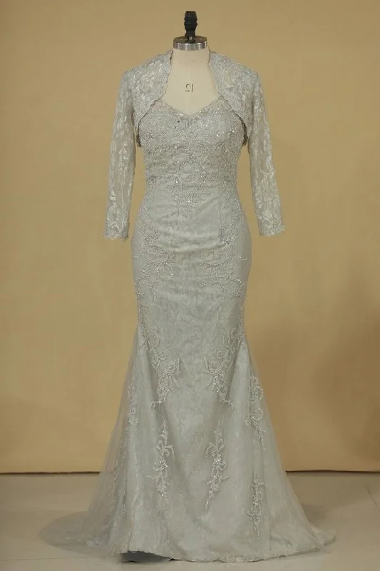 2024 Evening Dresses Column/Sheath V Neck Beaded Bodice Tulle & P2JRJADZ