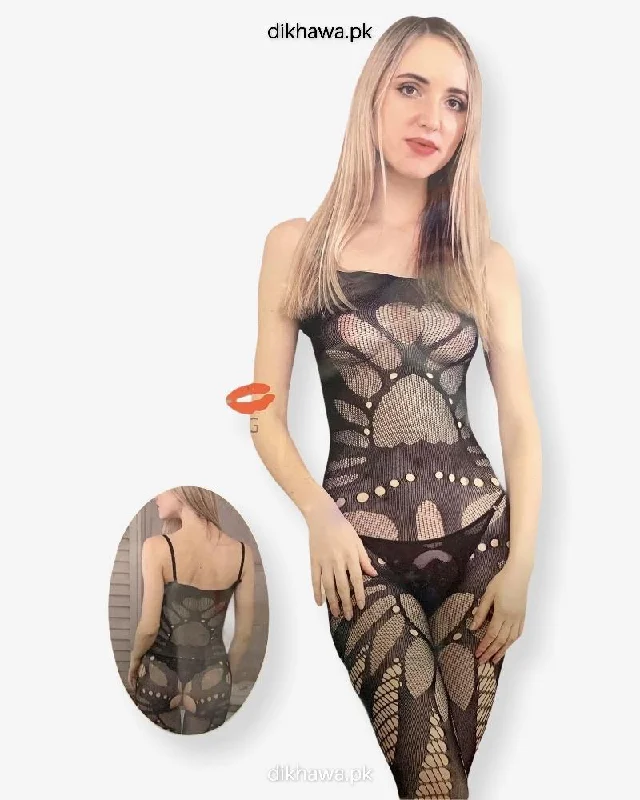 Hkmeair Mahii Sexy Net Bodystocking No H8271 Trendy Scoop Neck Bodysuit