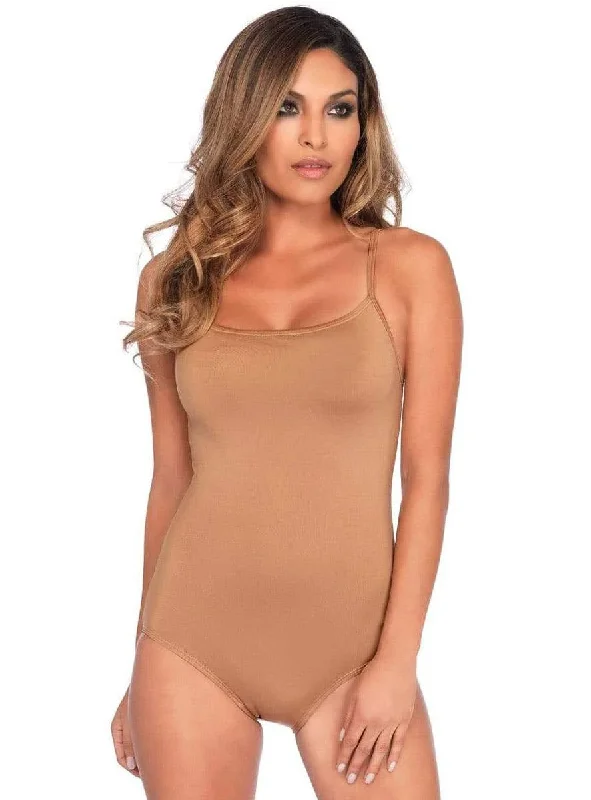 Basic Nude Colour Womens Costume Bodysuit Chic Bodysuit with Ruffles