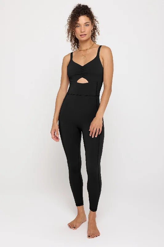 Olivia 7/8 Bodysuit Trendy Lace-Up Bodysuit