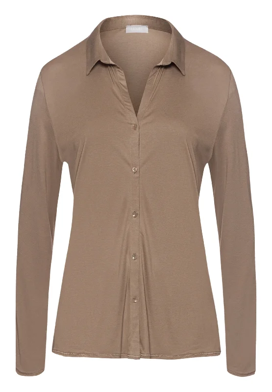 Grand Central Silk Blend Shirt | Taupe 77305-2847 Mesh Blend Leather Blend Suede Blend