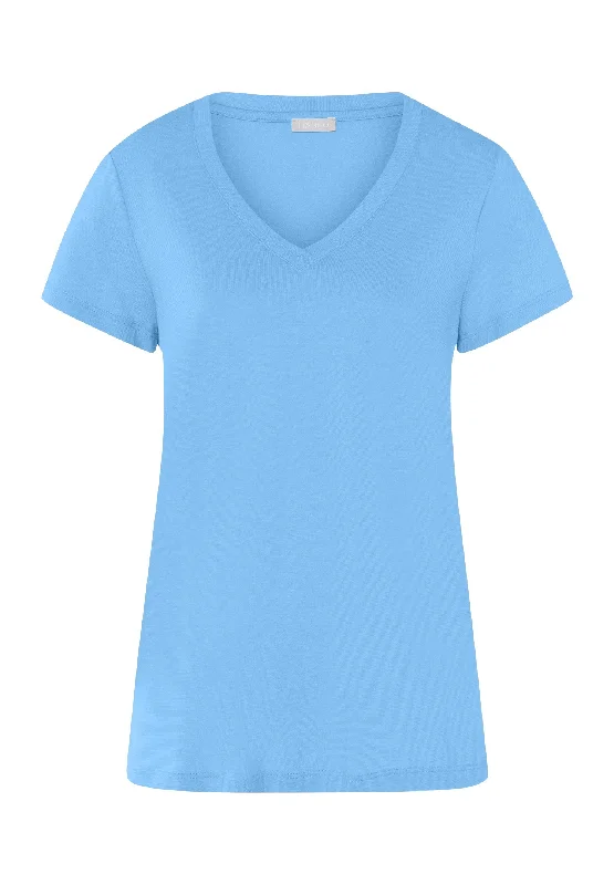 Sleep And Lounge V-Neck T-Shirt | Angelite 77876-2547 Hooded Caped Shawl Collar