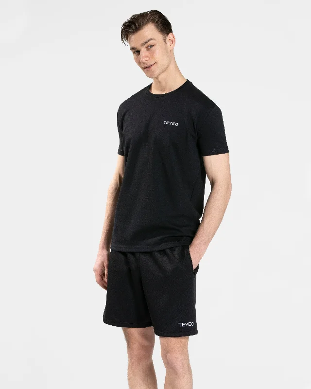 Arrival Fitted T-Shirt "Schwarz" Mesh Blend Leather Blend Suede Blend