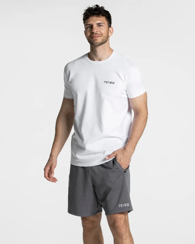 Arrival Fitted T-Shirt "Weiß" Cashmere Blend Cotton Blend Poly Blend