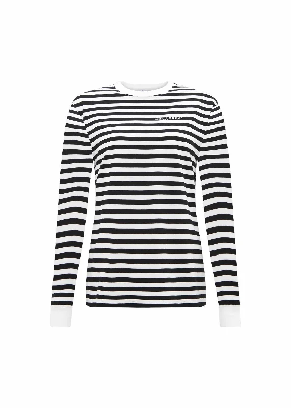 Bella Freud Long Sleeve Striped T-Shirt Anti-Shrink Durable Soft