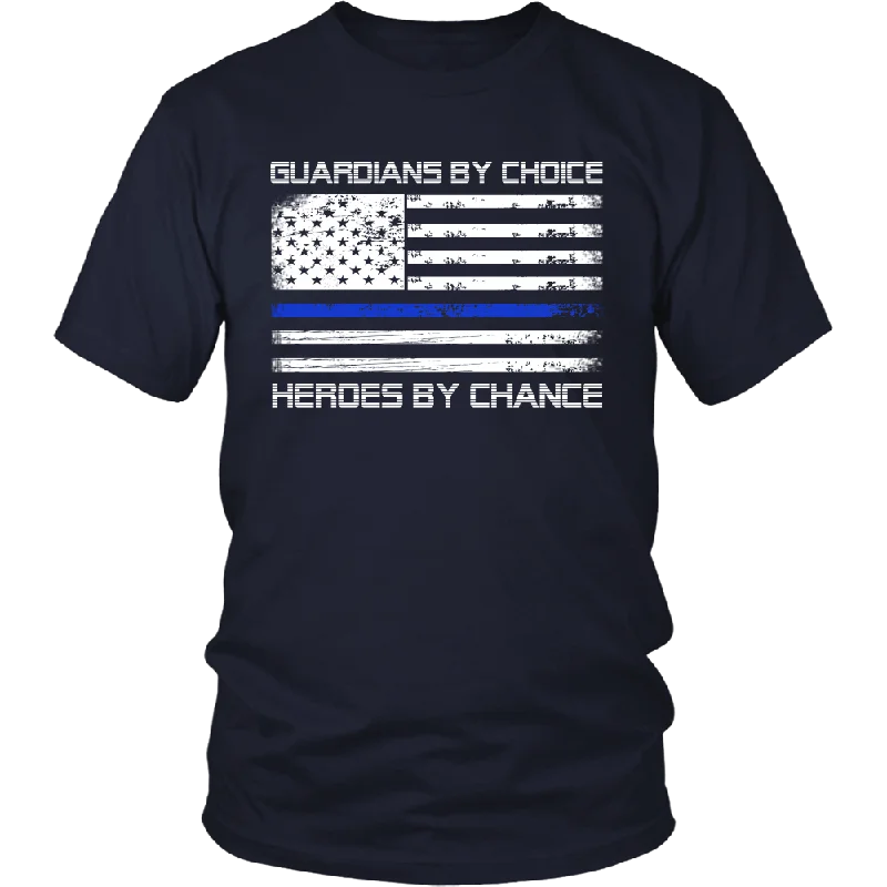 Guardians by Choice, Heroes by Chance Shirt Basic T-Shirt Crew Neck Short Sleeve