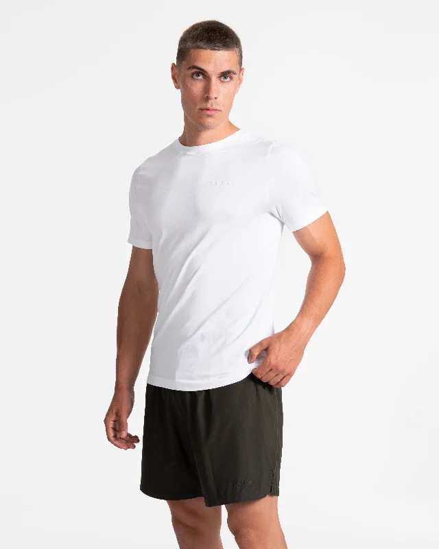 Pace Fitted T-Shirt "Weiß" Iron Safe Non-Iron Wrinkle Free