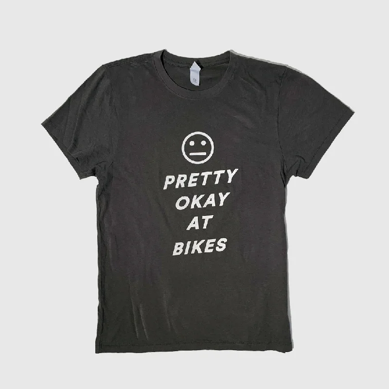 Pretty Okay at Bikes® Tee Shirt Knit Fabric Woven Fabric Fleece Fabric