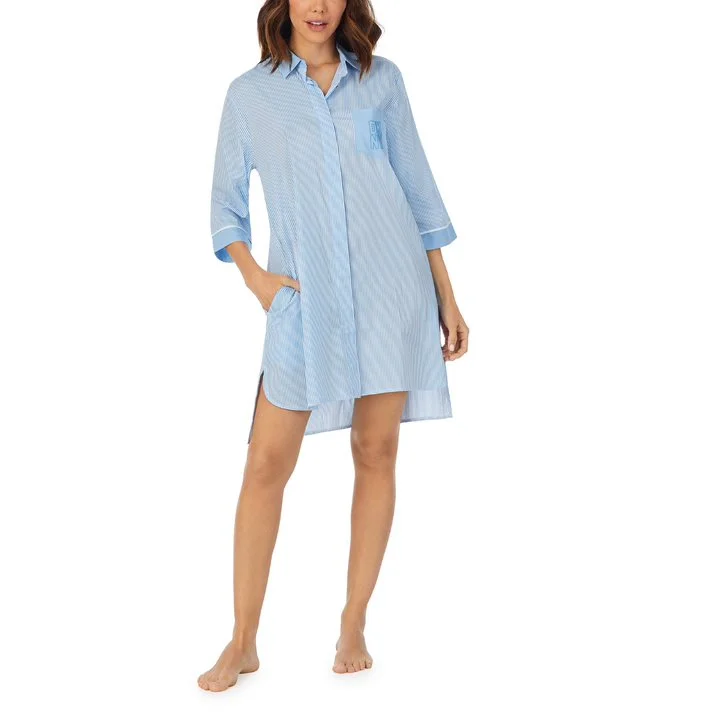 Sleepshirt Solid Print Embellished